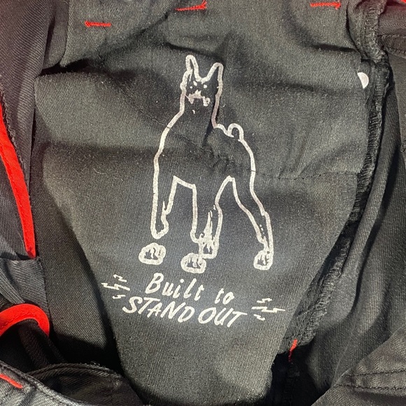 Makobi Men’s Jeans Denim 36x32 Black Flames Lightning Distressed Skinny Fit - Picture 11 of 12